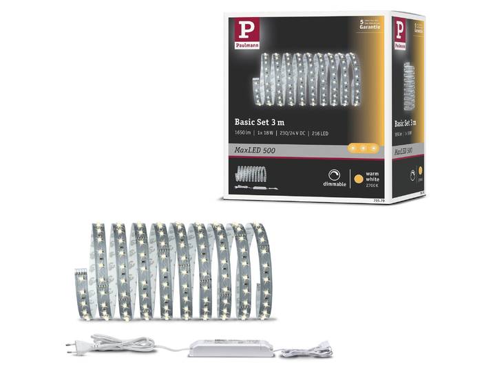 Paulmann MaxLED 500 LED Strip Warmweiß Basisset