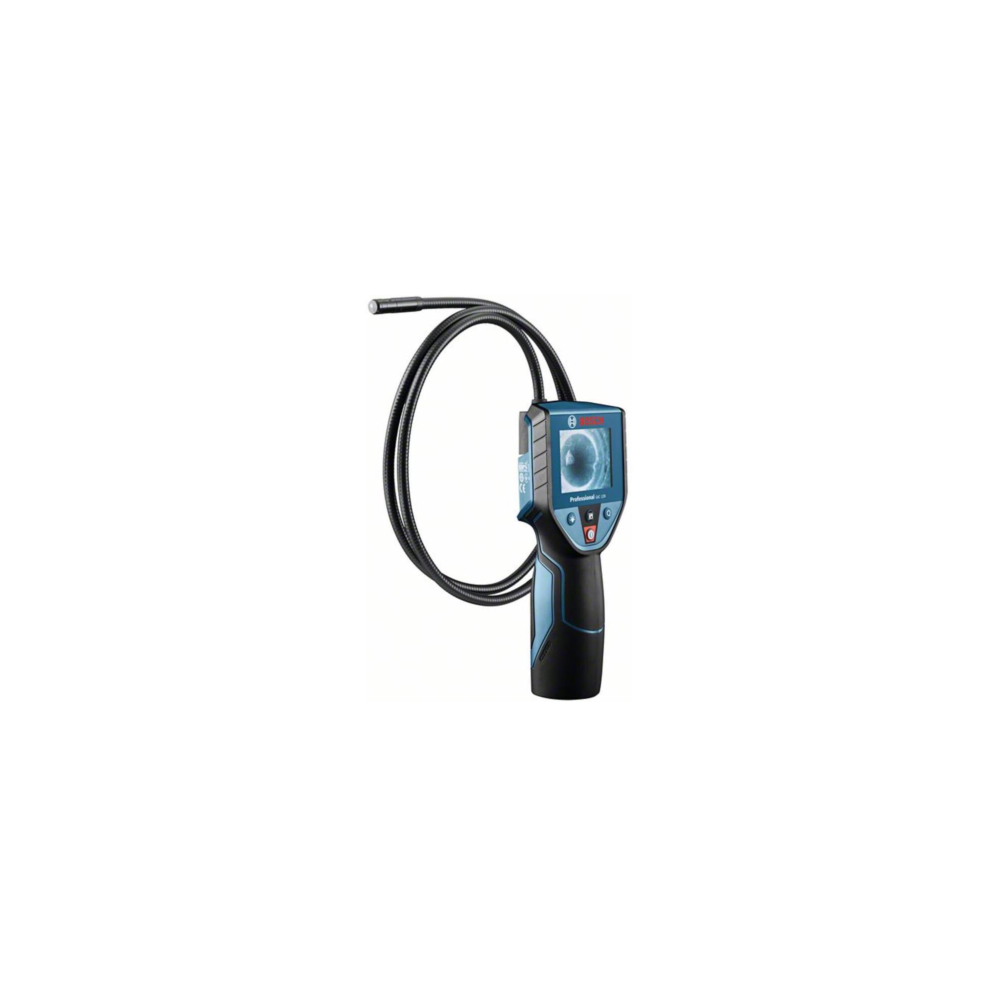 Bosch Professional GIC 120 Akku-Inspektionskamera mit 4 x 1,5-V-(AA)-Batterien | für Inspektionen von schwer zugänglichen Stellen | mit LCD-Display und Speicherfunktion | 601241100 (0601241100)