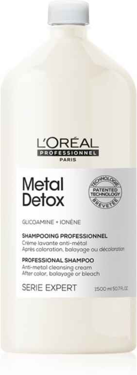 L’Oréal Professionnel Serie Expert Metal Detox shampoing nettoyant en profondeur pour cheveux colorés et abîmés 1500 ml