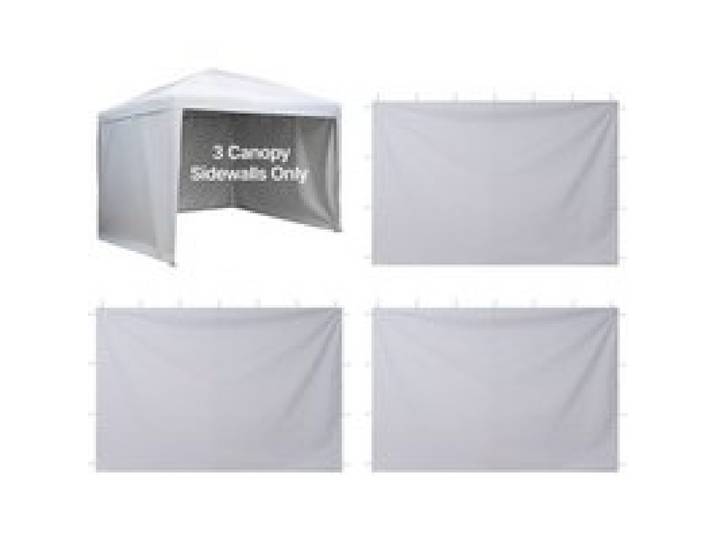 VEVOR Paroi Latérale de Tonnelle 3x2 m Panneau Latéral de Tente Tonnelle Lot de 3 pour Événements d'Extérieur, Stands de Vendeur, Camping, avec Couche Imperméable, Coupe-vent et Pare-soleil, Blanc