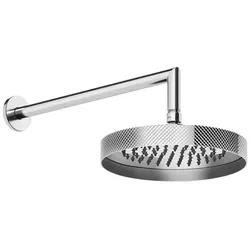 Gessi Anello, Antikalk-Kopfbrause D=250 mm, mit Gelenk und Wandarm 348 mm, 1/2 Anschluss Bei 3 bar Druck ca 16 l/min, 63448713, Farbe: Messing Antik