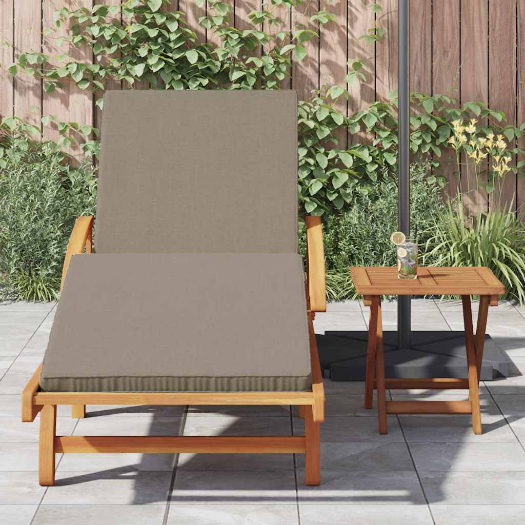 vidaXL Transat Bois d'Acacia Massif Taupe