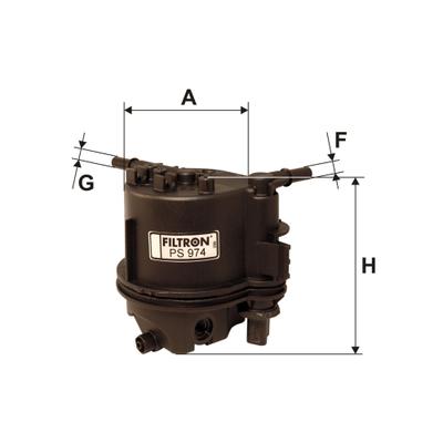 FILTRON Kraftstofffilter PS 974 Leitungsfilter 132mm für Peugeot Citroën Ford MAZDA TOYOTA