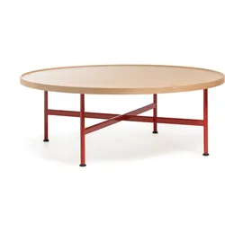 Magis Motta Couchtisch, Ø 100 cm, eiche natur / rot