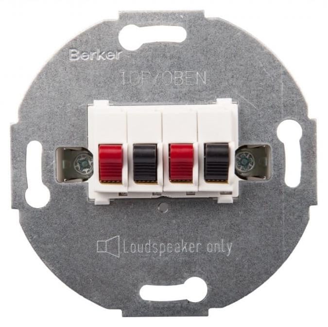 Berker luidspreker-aansluitdoos 457309, 2-voudig, polarwit