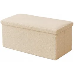 Relaxdays, Sitzbank, Sitzbank aus Teddystoff (38 cm)