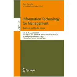 Information Technology for Management: Business and Social Issues, Fachbücher von Ewa Ziemba, Witold Chmielarz