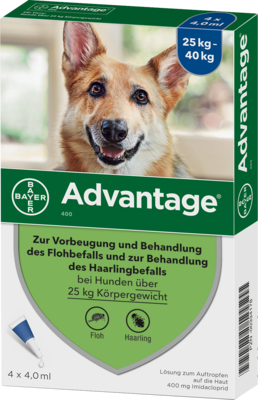 Elanco Deutschland GmbH ADVANTAGE 400 Lösung Pipetten f.Hunde ab 25 kg 1X4 St 00334178
