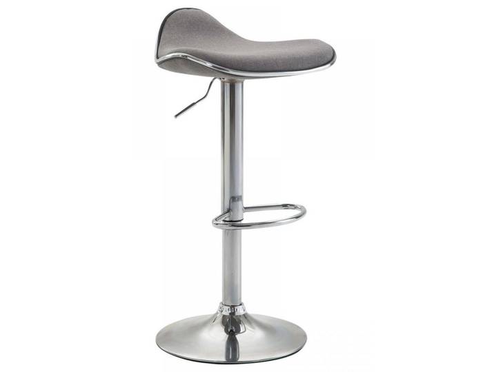 CLP Barhocker Stoff Hellgrau, Metall, 45x71x45 cm, Esszimmer, Barmöbel, Barhocker