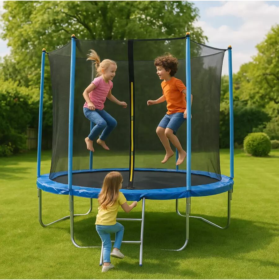 EuroGarden TRAMPOLINO PER SALTARE DIAM. 2.44 MT BLU C/SCALA