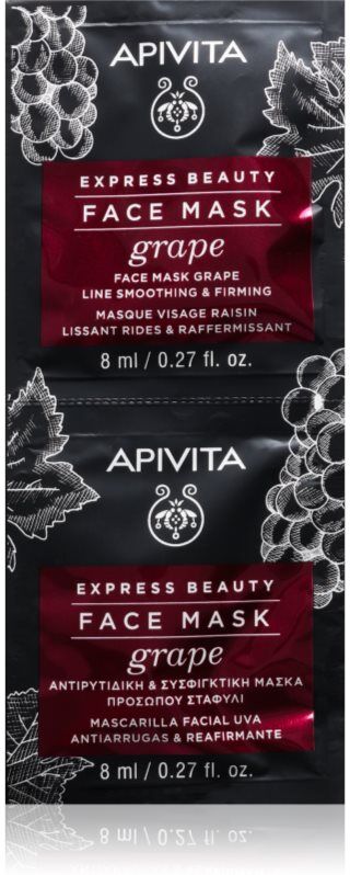 Apivita Express Beauty Grape firming face mask 2x8 ml
