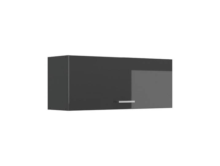 Vicco Hängeschrank R-Line, Anthrazit Hochglanz/Anthrazit, 100 cm Flach, Anthrazit, Anthrazit, Holzwerkstoff, Rechteckig, 100x40x31 cm, Küchen, Küchenmöbel, Küchenschränke, Küchenoberschränke