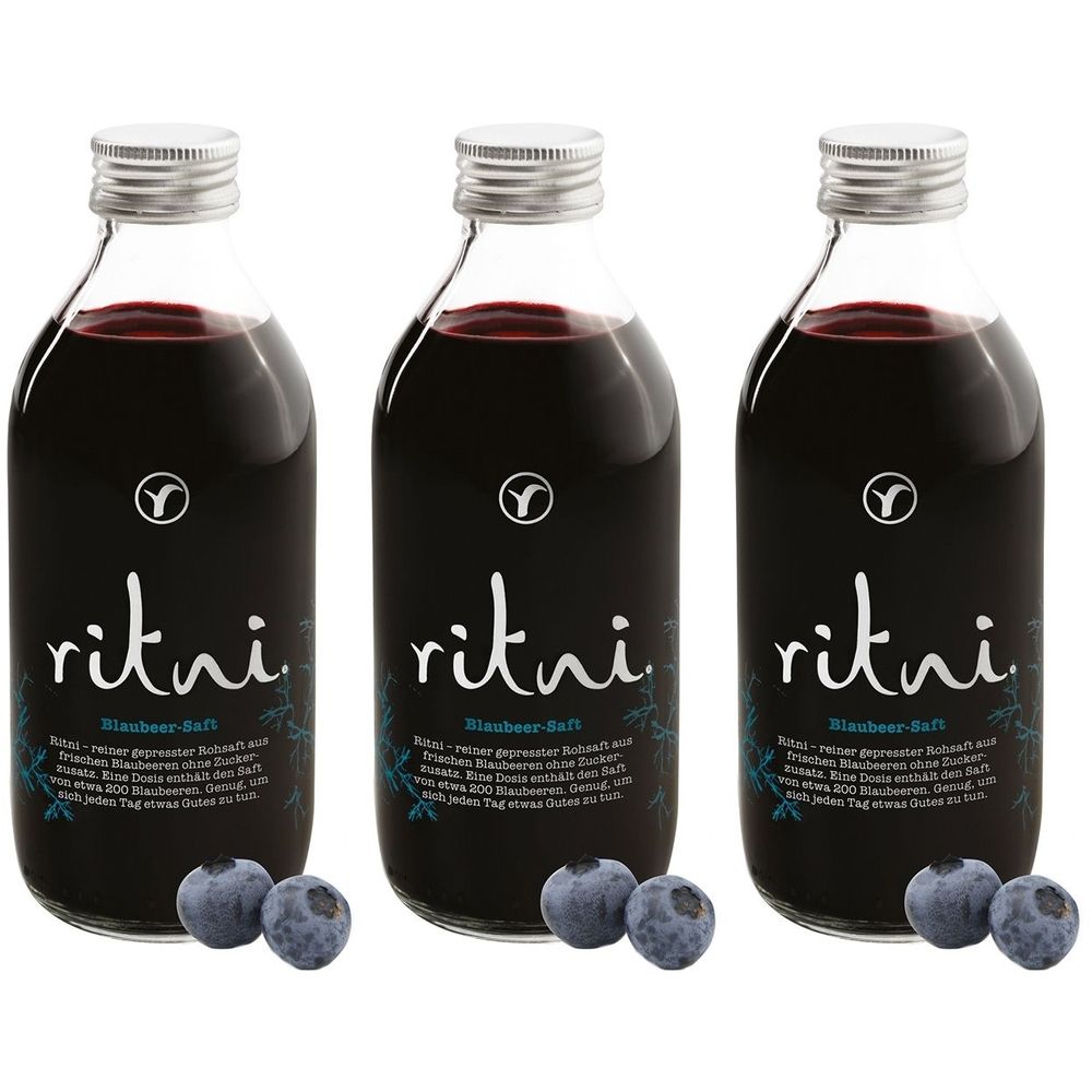 Ritni Blaubeer-Saft 3x 3x260 ml Saft