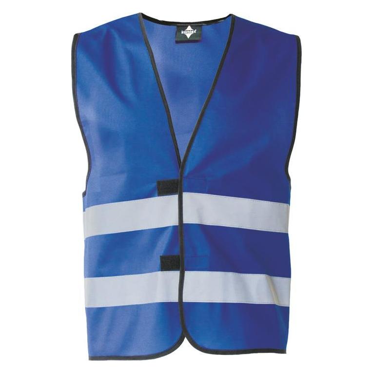 Korntex Warnweste Dortmund Blau mit Klettverschluss 360° Reflexstreifen 6XL EN ISO 17353 KXFW (6XL) (KXFWB6XL)