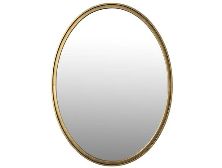 Spiegel Matz Oval M – aus Eisen in Bronze - Bronze - Luxusbetten24