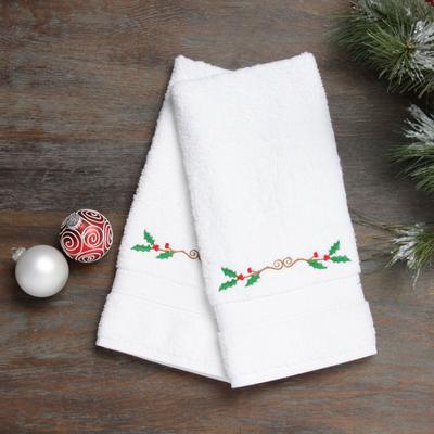Authentic Hotel and Spa Spa Home Holly Holiday Turkish Cotton Hand Towels (Set of 2)