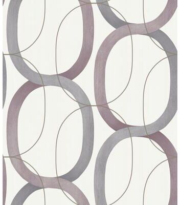Candice Olson Interlock Plum Wallpaper