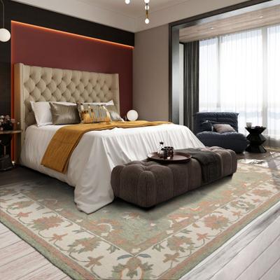 LoomBloom Multi Size Sage Transitional Agra Hand Hooked Wool Oriental Area Rug