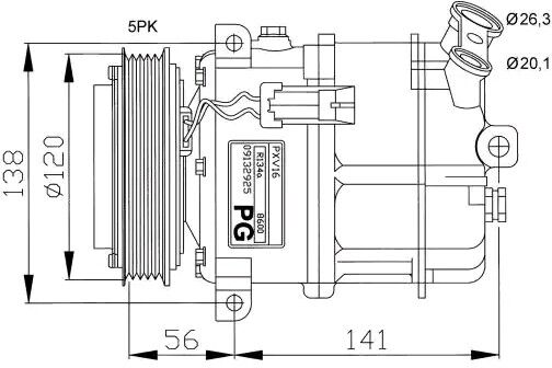 NRF 32117 Air conditioning compressor