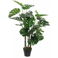 Mica Decorations, Kunstpflanzen, Kunstpflanze Monstera im Topf grün 100x75cm (100 cm)