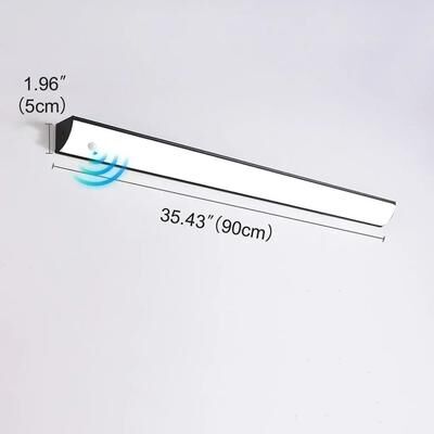 Uplifted Goods Modern LED Ceiling Light With Multiple Size And Sensor Options black 90cm Sensor cold Light