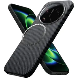 Techsuit - Aramid Fiber MagSafe - Xiaomi 17 Ultra - Black (Xiaomi 17 Ultra), Smartphone Hülle, Schwarz