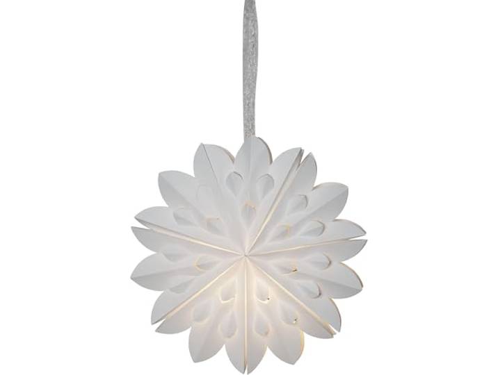 Star Papieren ster 'Clipp', wit, papier met decor,