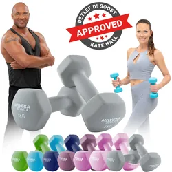 Miweba Sports Gymnastikhanteln 2er-Set NKH100, bodenschonend, 0,5-10 kg, Anti-Rutsch-Oberfläche (Grau, 2x 5,0 Kg)