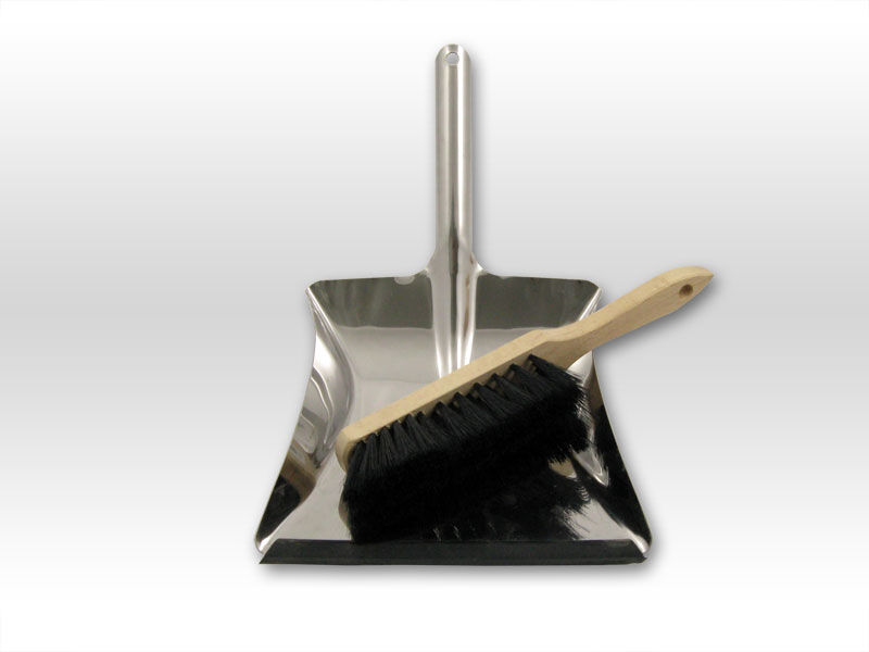 Axis Line Kehrschaufel Edelstahl und Handfeger 28 cm