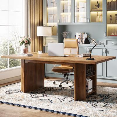 BLUEBELL 63-in Large Executive Desk, Home Office Desk Large Computer Writing Table with Storage