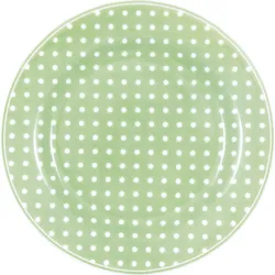 GreenGate Dessert Teller, Frühstücksteller Dotty, Ø 20 cm, pale green