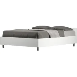Itamoby Französisches Doppelbett mit Container 140x190 Esche weiß Nuamo