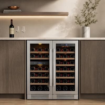 Ca'Lefort 30-Inch 61-Bottle Triple-Zone Wine Cooler, Built-In/ Freestanding Wine Refrigerator