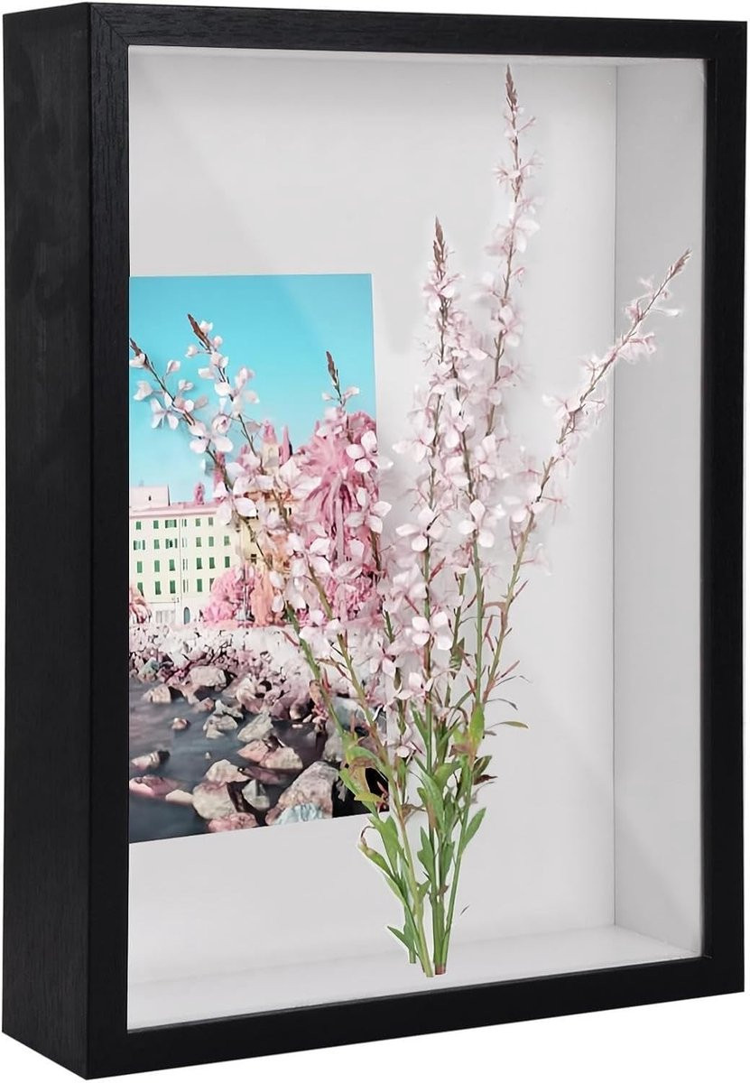 Diepe 3D Schaduwdoos A4 Houten Fotolijst voor Tafel en Muur