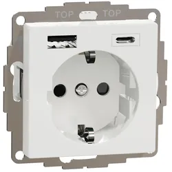 Elso ELG365354 Steckdose mit BRS und USB Typ A+C 3 A TPb Joy reinweiß