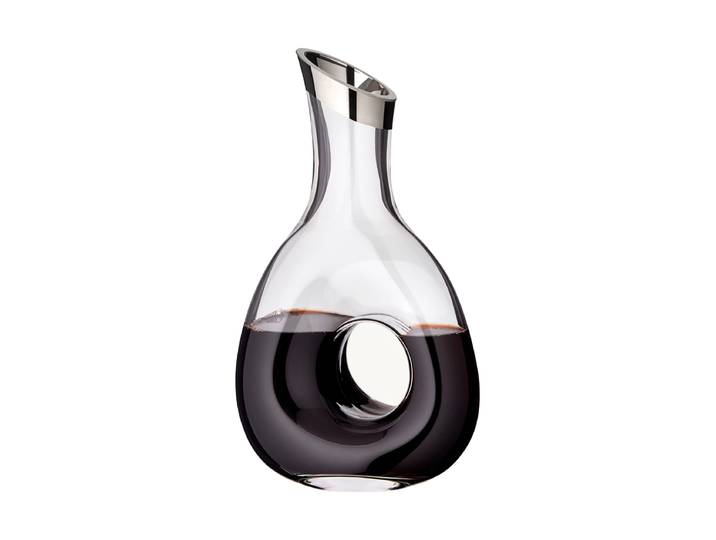 Mundgeblasener Dekanter „Gordon“ - Kristallglas mit Platinrand, 1.2 Liter Transparent EDZARD