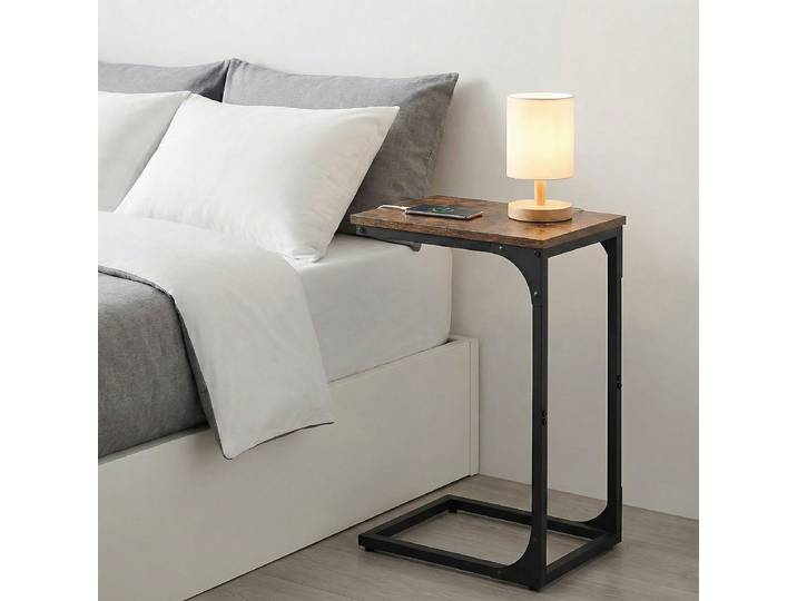 Table d'appoint Long Pine 40 x 62 x 30cm Marron/Noir