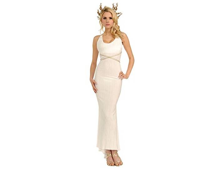 Aphrodite Kostuum - Volwassen Kostuum - Klein (6-9), Wit, S