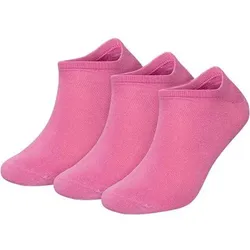 DILLY SOCKS 3er-Pack Sneakersocken One Color Shorties, Größe 36-40 in Pink Pink