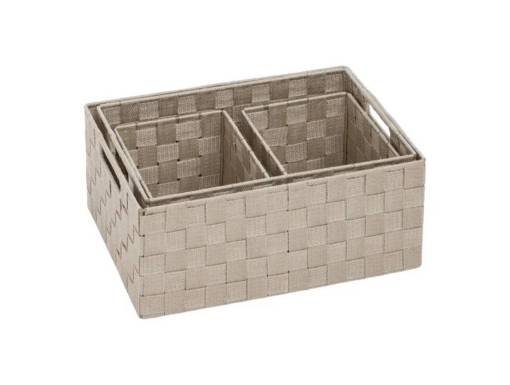 Aufbewahrungsbox Weave, Edy&liv, beige, Kunststoff