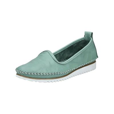 Slipper ANDREA CONTI "Andrea Conti Slipper Leder", Damen, Gr. 39, grün (mint), Leder, Schuhe Slipper