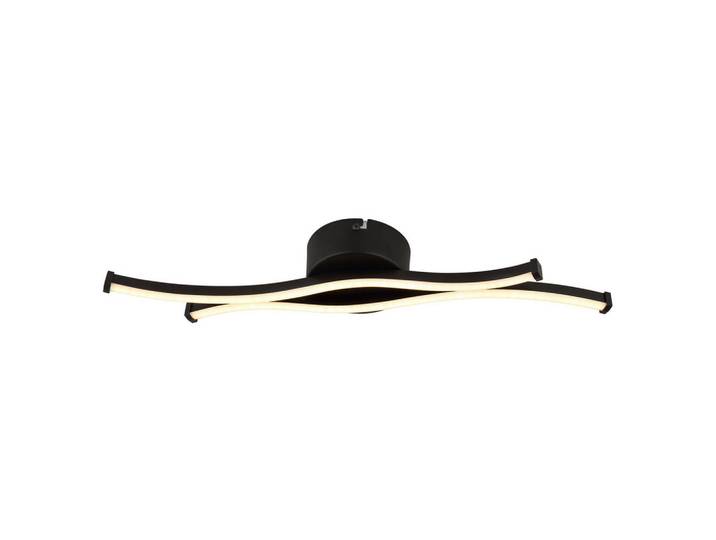 Globo Led-Deckenleuchte, Opal, Schwarz, Metall, Kunststoff, 10x5.6x47.6 cm, CE, Lampen & Leuchten, Innenbeleuchtung, Deckenlampe, Deckenlampen
