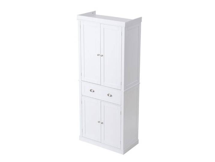 Armoire de Garde Manger - DUOKU - A02D.2058 - 72 po - 3 étagères Réglables - Blanc Perle