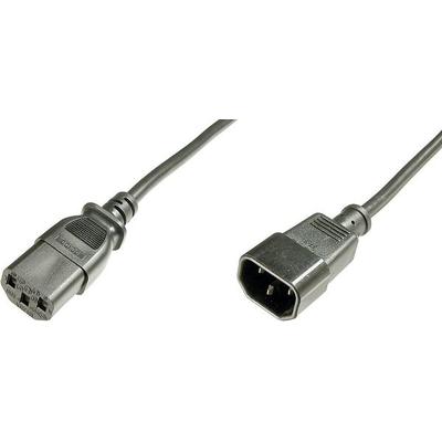 Digitus Strom Anschlusskabel [1x Kaltgeräte-Stecker C14 - 1x Kaltgeräte-Buchse C13] 1.20 m Schwarz