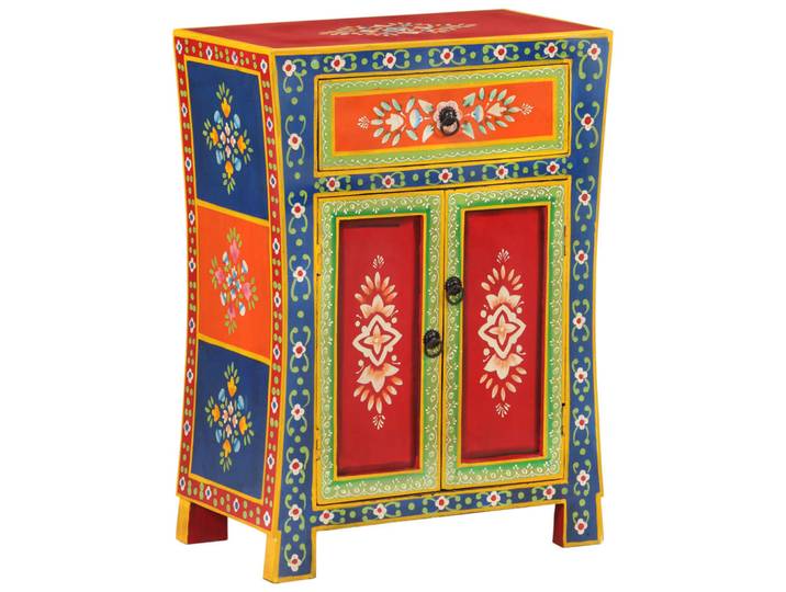 vidaXL Sideboard Handbemalt 54x30x74 cm Massivholz Mango