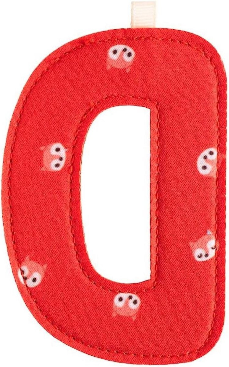 Lilliputiens Stof Letter D Muurdecoratie voor de Babykamer - 5 x 5 x 11 cm
