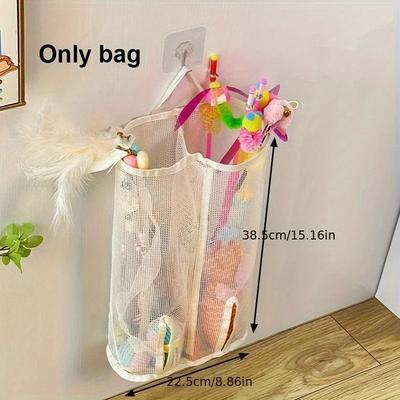 Uplifted Finds Wall Mounted Mesh Cat Toy & Teaser Stick Storage Bag zx binocular 1 Pc
