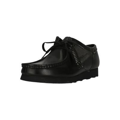 Schnürschuh CLARKS "Wallabee", Herren, Gr. 41,5, schwarz, Schuhe Schnürschuh, mit Vibram-Sohle