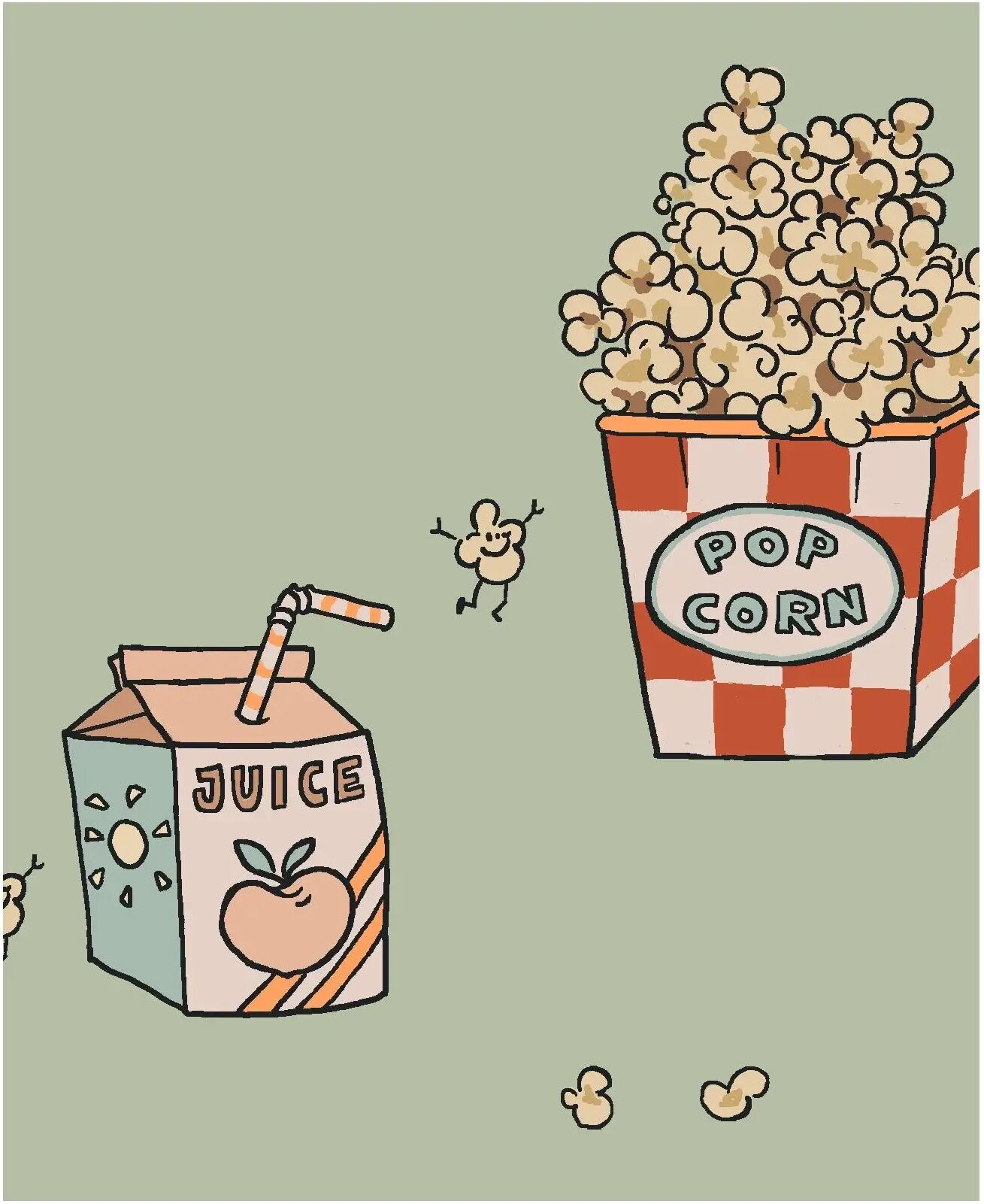 Annet Weelink Popcorn Green   8785280858610   Behang