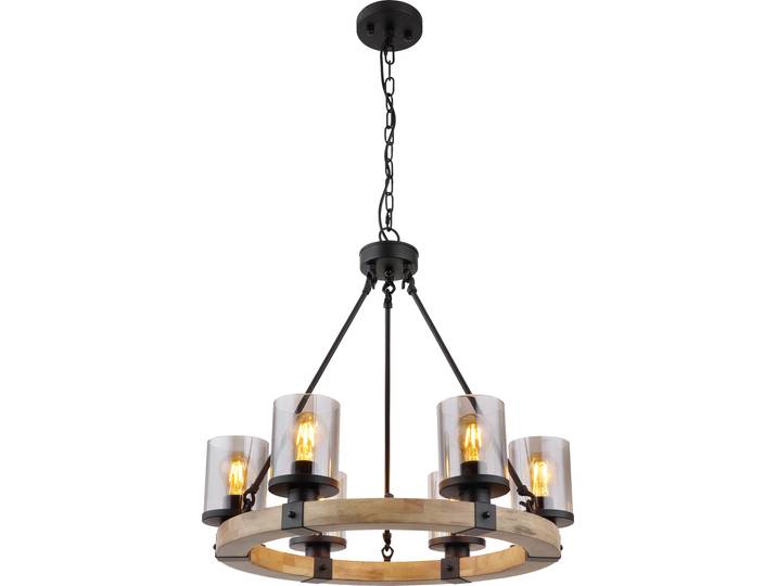 Globo Lighting Lampe à suspendre métal noir mat\, 6x E27